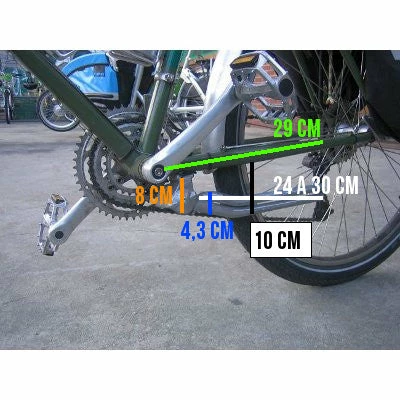 Massload Béquille Vélo 2 Pieds Hauteur Réglable Repli Sur Même Côté – Image 4