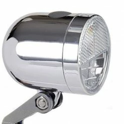 Brandless Eclairage Avant Rétro Chromé Sur Fourche De Vélo Néro
