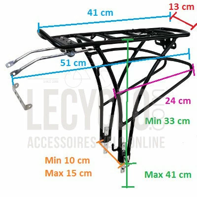 Monz Porte Bagage Arrière Pour Vélo De 24 à 28 Pouces – Image 2