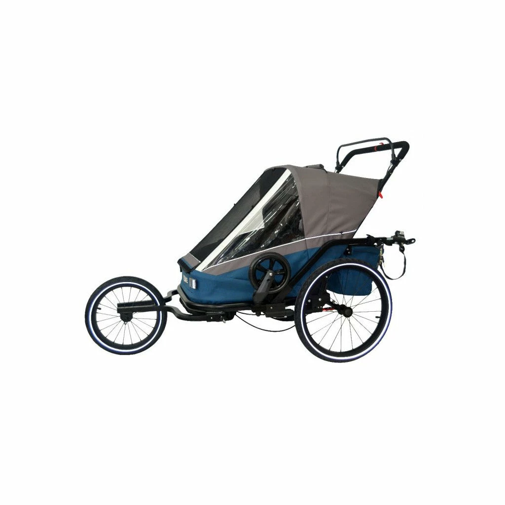 Remorque Vélo Enfant Poussette 2 Places 3-In-1 Ax.Bike – Image 2