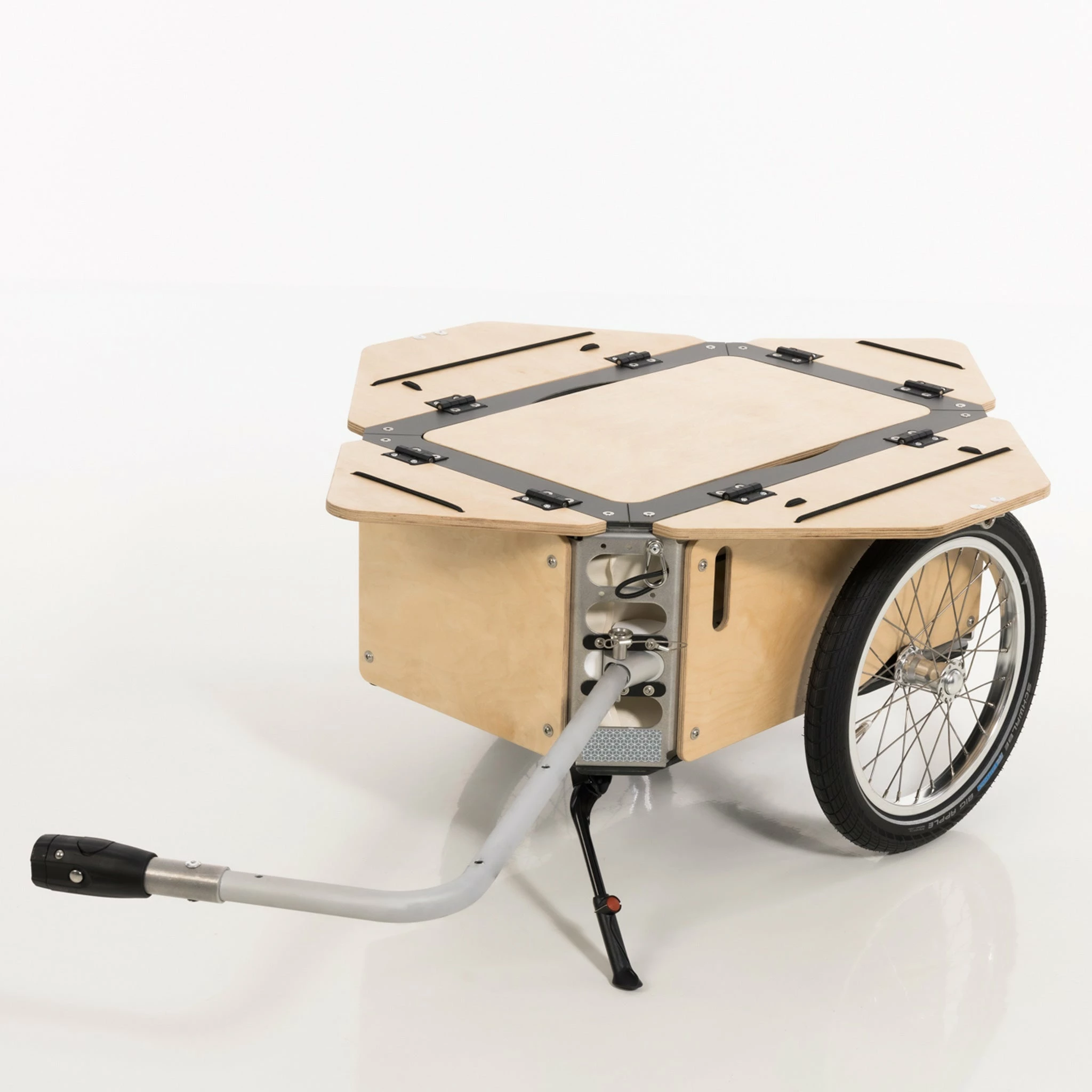 Remorque Vélo Bois Avec Coffre Modulable Flos 2425 Carette – Image 3