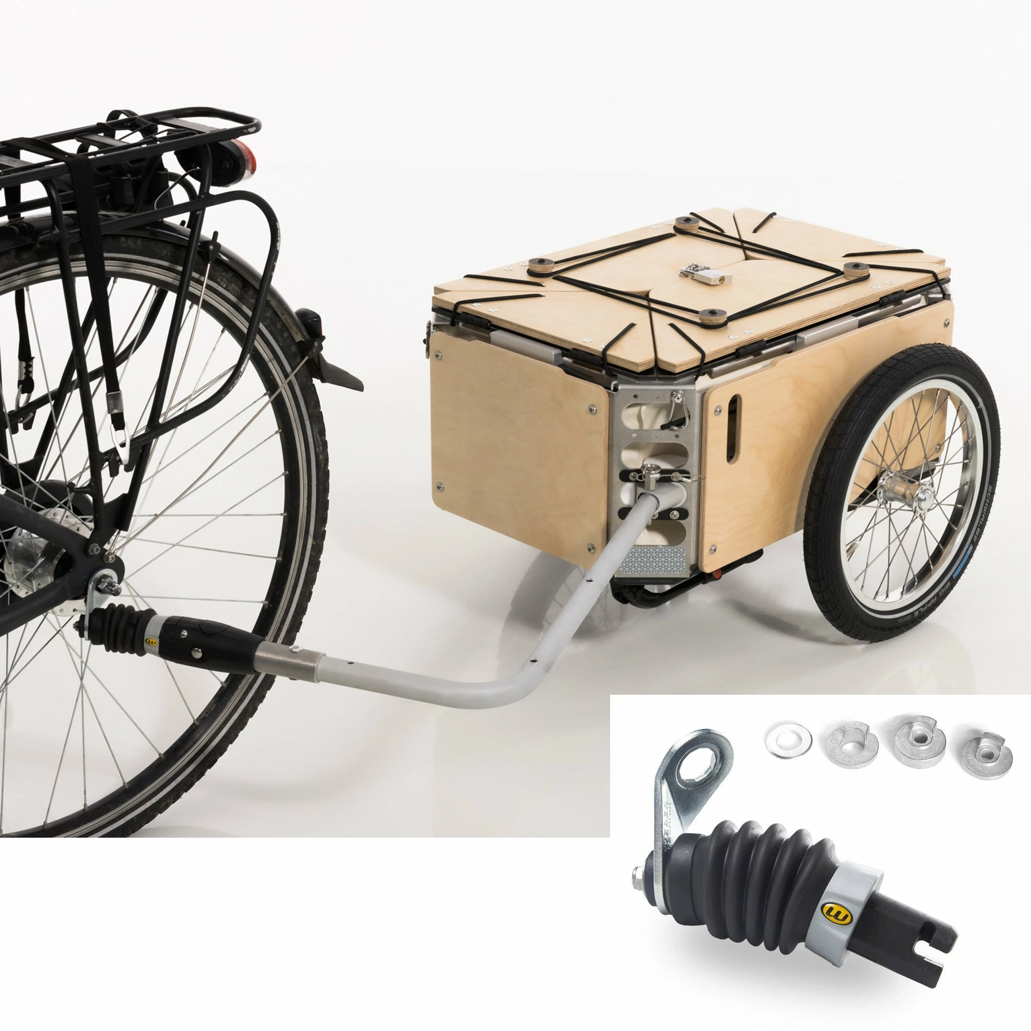 Remorque Vélo Bois Avec Coffre Modulable Flos 2425 Carette – Image 5